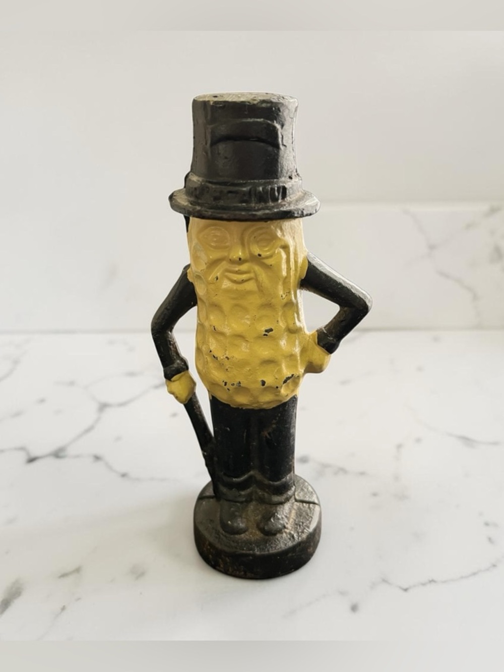 Mr. peanut cast-iron coin bank